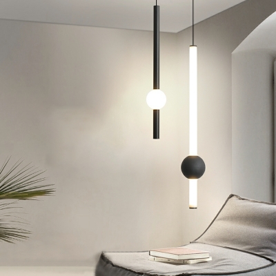 Nordic Single Pendant Minimalist Long Line LED Pendant Light for Bedroom