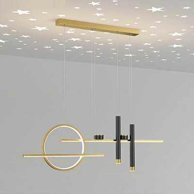Nordic Style Island Chandelier Lights Modern LED Hanging Chandelier for Living Room