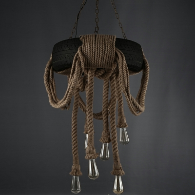 Vintage Black Chandelier Pendant Light Industrial Suspension Light for Living Room