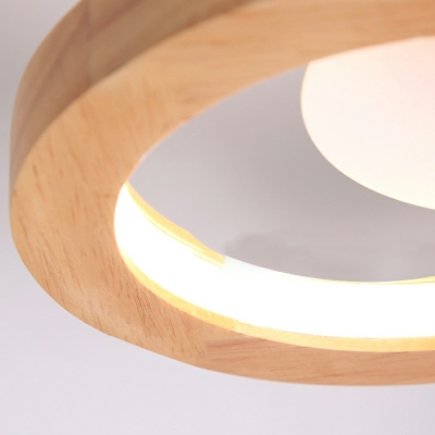 Wooden Flush Ceiling Light 5.9