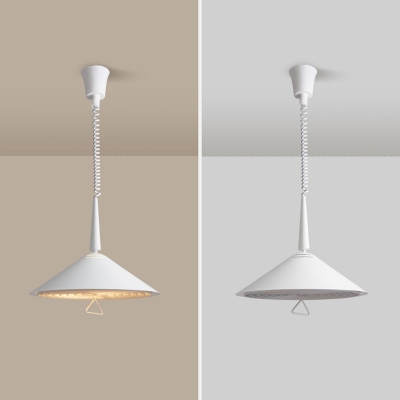 1 Light Postmodern Pendant Lighting Metal Cone Shade Hanging Lamp
