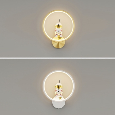 Acrylic Shade Sconce Light Fixture LED Astronaut Wall Sconce Lighting