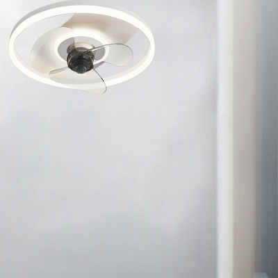 Flush Mount Fan Light Fixture Children's Room Style Acrylic Flushmount for Living Room