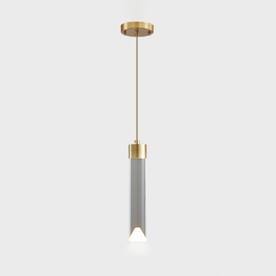 Nordic Minimalist Single Pendant Crystal Long Line Hanging Lamp