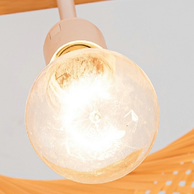Southeast Asia Style 1 Light Pendant Light Braided Rattan Hanging Light for Restaurant
