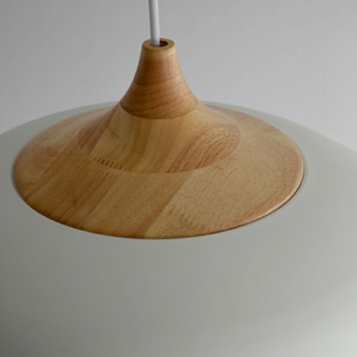 Wood Drum Hanging Pendant Lights Modern Minimalism Down Lighting for Living Room