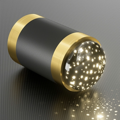 1-Light Sconce Light Minimalism Style Cylinder Shape Metal Wall Mount Light