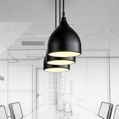 3-Light Hanging Lights Industrial Style Cone Shape Metal Pendant Light Fixture