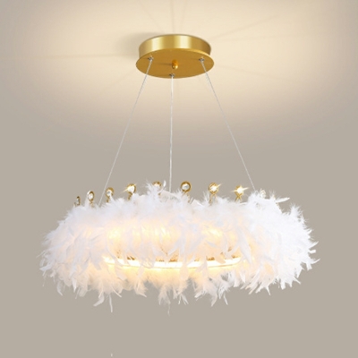 Ceiling Pendant Light Modern Style Feather Ceiling Lamps for Living Room