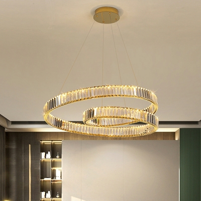 Contemporary Spiral Chandelier Lamp Crystal Chandelier Light