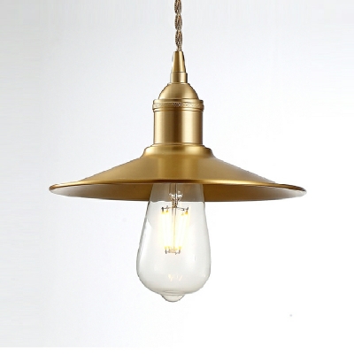 Industrial Pendant Light with Scalloped Shade Brass Pendant Lamps