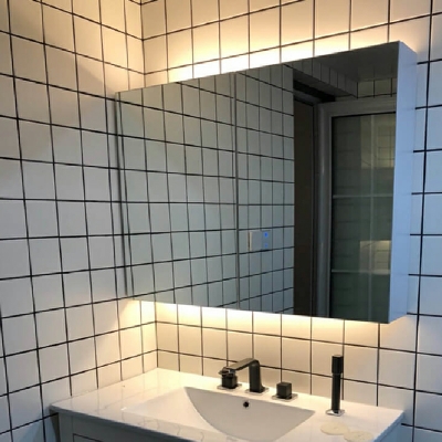 LED Minimalist Wall Light Strip Shape Wrought Iron Wall Lamp for Bathroom