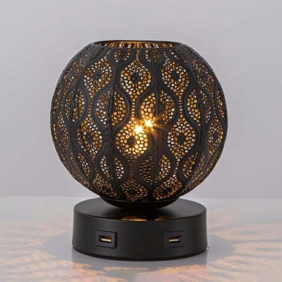 Metal Table Lamp 1 Light Globe Table Lamp for Bedroom