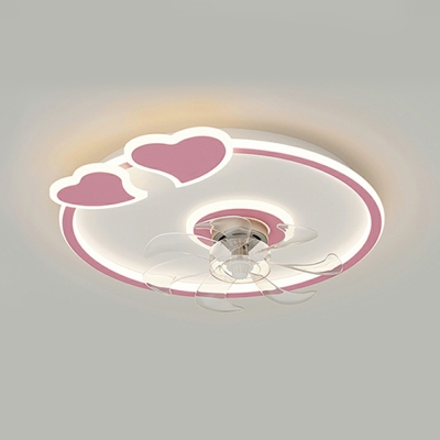 Minimalism Cartoon Ceiling Fans Modern Ceiling Lights for Child's Room