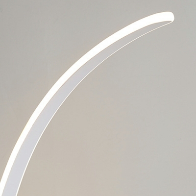Modern Style Linear Floor Lamps Metal 1-Light Led Light in Coffee