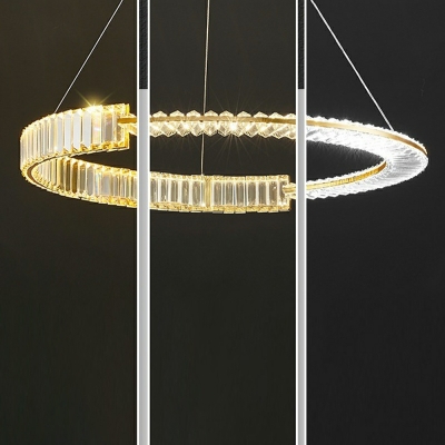 Postmodern Minimalist Chandelier Light Luxury Crystal Round Chandelier