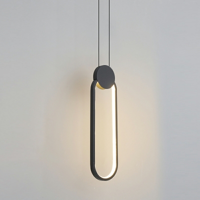 1-Light Hanging Lights Minimalism Style Geometric Shape Metal Pendant Light Fixture