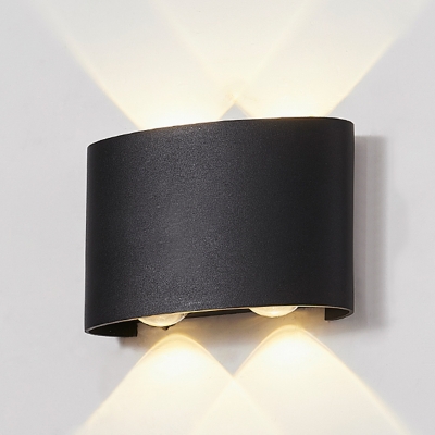 Black Square Wall Sconce Lights Modern style Metal 2 Lights Wall Sconces
