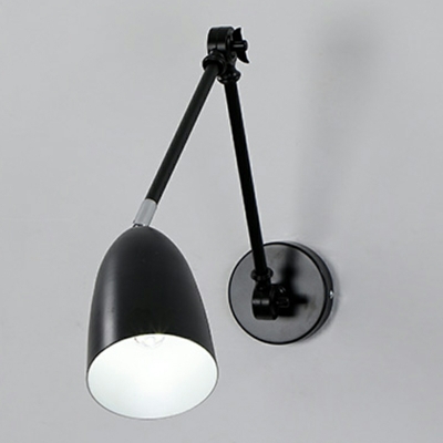 Industrial Single Wall Sconce Swing Arm Iron Wall Lamps for Bedroom Bedside