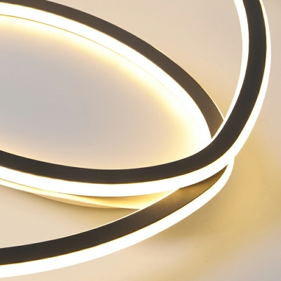LED Ceiling Light Nordic Simple Oval Flushmount Light for Bedroom