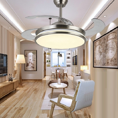Minimalism Ceilings Fans Modern Metal Chandelier Lighting Fixtures for Living Room