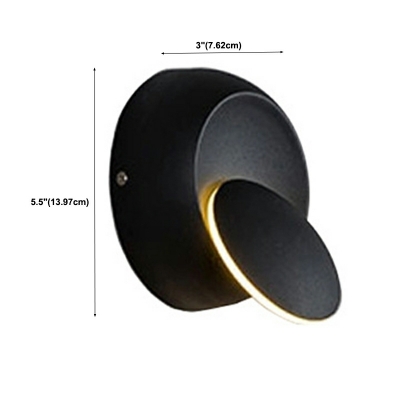 Modern Minimalist Rotatable Wall Light LED Round Wall Sconce for Bedside