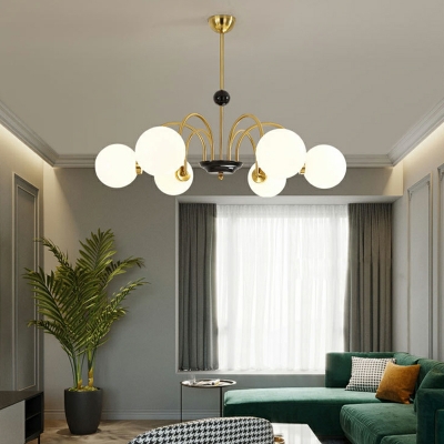 Pendant Lighting Contemporary Style Glass Suspension Light for Living Room