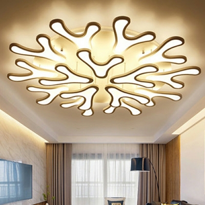 White Flush Mount Ceiling Lights Starburst-Inspired Design Flush Mount Light Fixtures