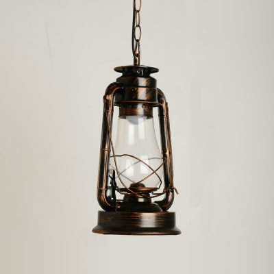 1 Light Cone Pendant Lamp Industrial Style Glass Ceiling Pendant Light in Black
