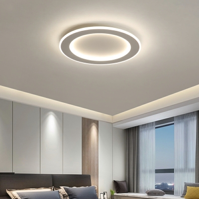 2-Light Ceiling Mounted Lights Minimalism Style Ring Shape Metal Flush Light Fixtures