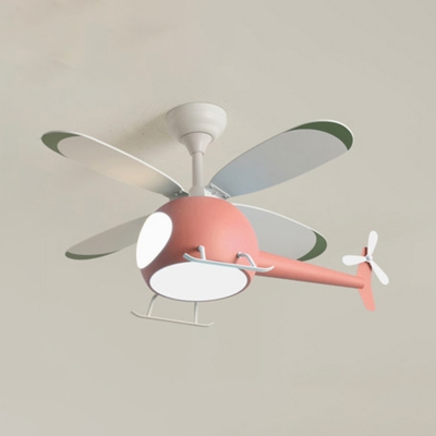 Air Plane Ceiling Fans Metal LED Contemporary Style Fan Lighting