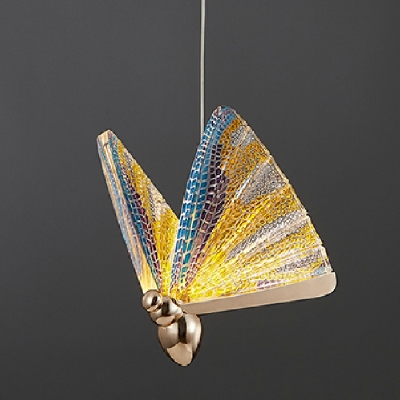 Contemporary Pendant Lighting Butterfly Acrylic Hanging Lamp for Bedroom