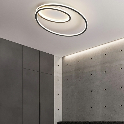 LED Ceiling Light Nordic Simple Oval Flushmount Light for Bedroom
