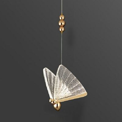Minimalism Butterfly Hanging Pendant Lights Metal and Acrylic Pendant Lighting