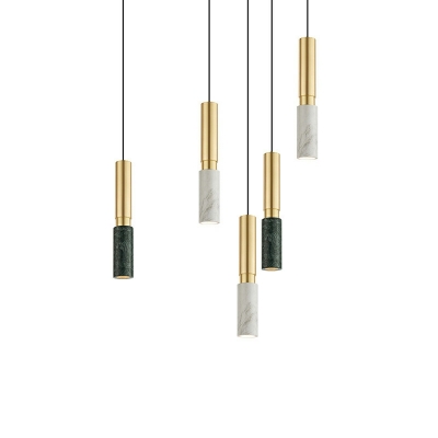 Modern Minimalist Marble Hanging Lamp Creative Line Metal Single Pendant