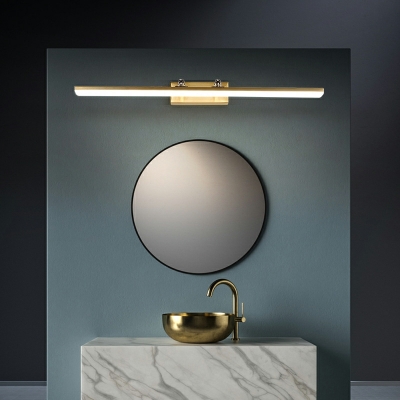 Modern Minimalist Vanity Light LED Retractable Wall Mounted Mirror Front for Bathroom