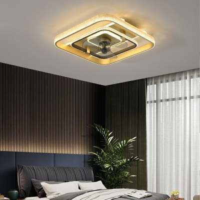 Modern Style Ceiling Fan LED with Acrylic Shade Fan Lighting