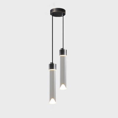 Nordic Minimalist Single Pendant Crystal Long Line Hanging Lamp