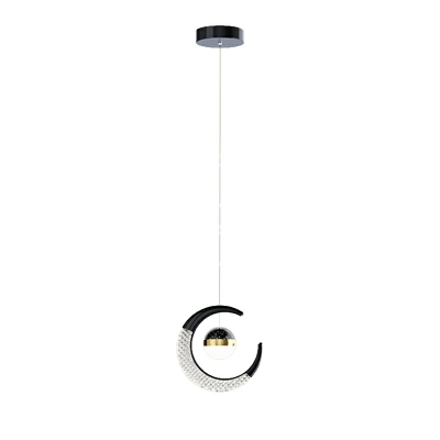 Nordic Ring-Shaped Hanging Pendant Lights Metal ands Acrylic Down Lighting Pendant