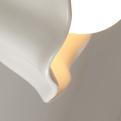 White Flower Shape Wall Light Fixture Single Head Wall Mounted Lighting