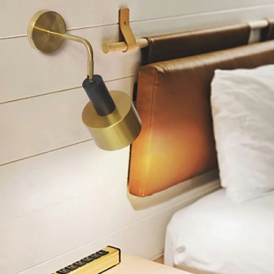 1-Head Wall Sconce Lighting Metal Wall Mounted Light Fixture for Bedroom