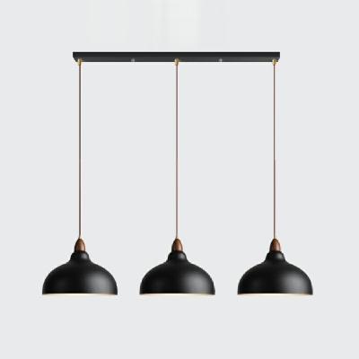 Adjustable Hanging Height Pendant Lighting Wood & Metal Down Lighting Pendant