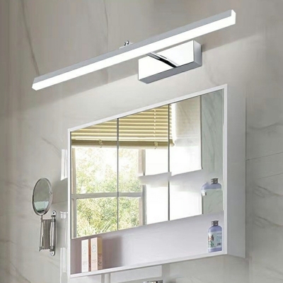 Contemporary Bathroom Vanity Lights LED Stainless Steel Wall Mounted Lights