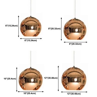 Globe Ceiling Lamps Contemporary Style Glass Hanging Lamps Kit for Living Room
