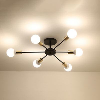 Industrial Style Ceiling Light Sputnik Indoor Ceiling Fixture for Living Room