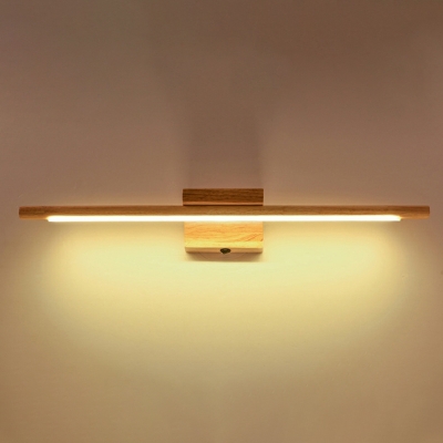 Wood LED Vanity Lighting Fixtures Modern Minimalism Wall Mounted Lamps for Bathroom