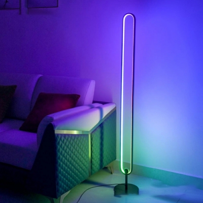 1 Light Floor Lamps Modern Style Metal Standard Lamps for Living Room