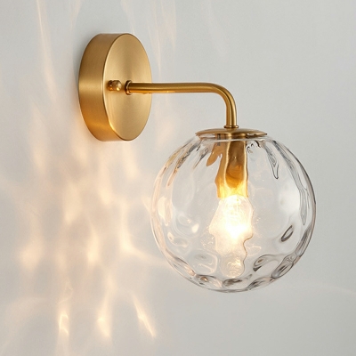 1-Light Sconce Lights Contemporary Style Ball Shape Metal Wall Mounted Lamps