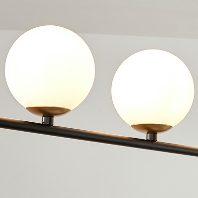 5-Light Suspension Lamp Minimalism Style Globe Shape Glass Down Lighting Pendant