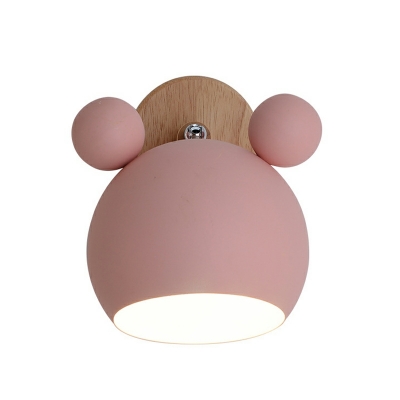 Bear-Like Wall Light Fixture Single Bulb Wall Mounted Light Fixture for Bedroom